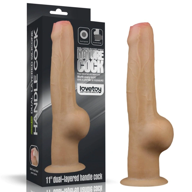 Dildo z Przyssawką Handle Cock Lovetoy 27,9 Cm | 100% ORYGINAŁ| DYSKRETNA PRZESYŁKA